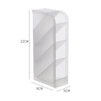 Desk Organizer 4 Compartments in Clear Plastic for Office Supplies - Detail View 6