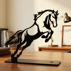 Metal Horse Sculpture Modern Desk Decor for Sophistication - Detail View 5