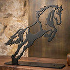 Metal Horse Sculpture Modern Desk Decor for Sophistication - Detail View 8