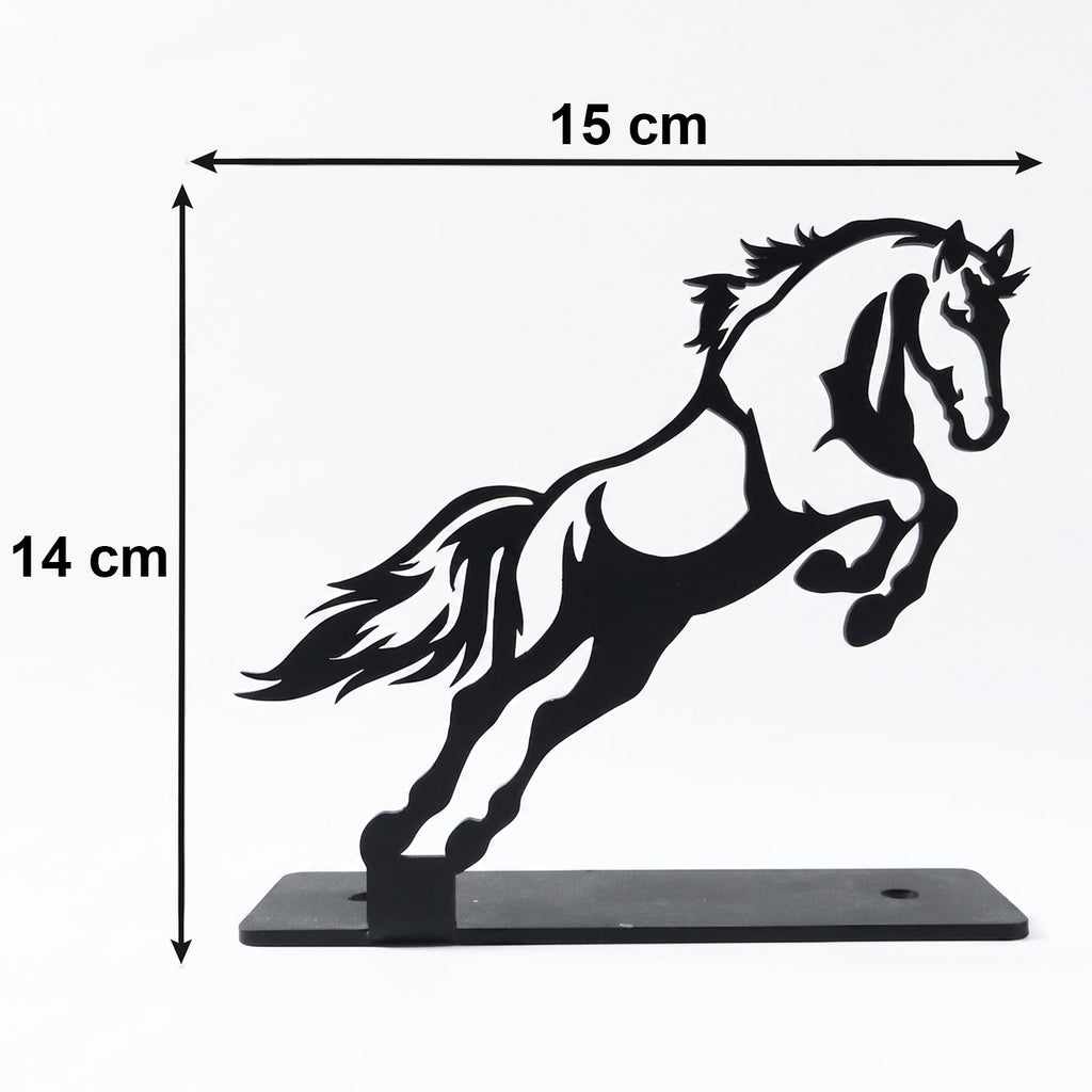 Metal Horse Sculpture Modern Desk Decor for Sophistication - Detail View 6