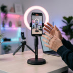 ALVENZA Adjustable 360° Rotating Phone Holder – Stable, Universal Fit for Desk