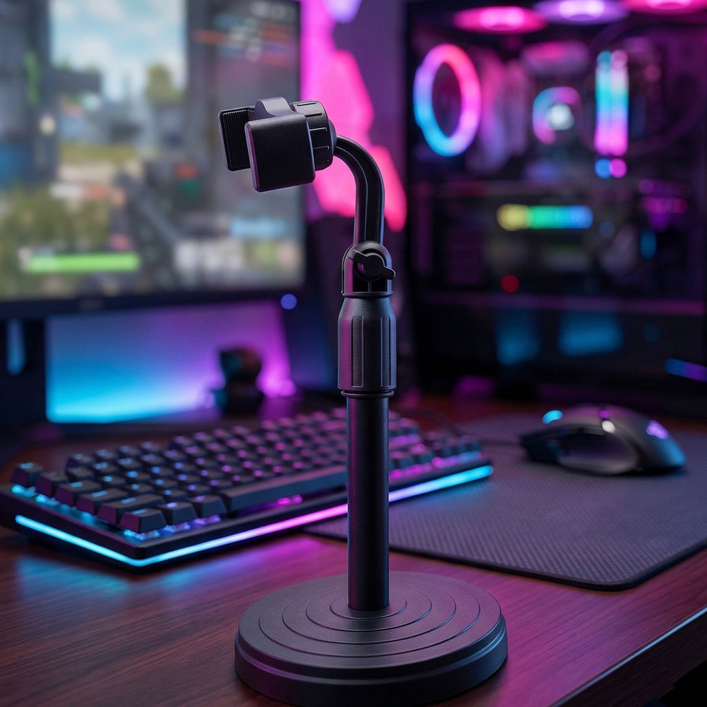 ALVENZA Adjustable 360° Rotating Phone Holder – Stable, Universal Fit for Desk