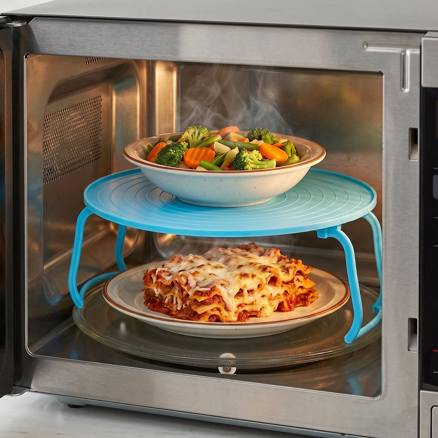 Non-Slip Plastic Microwave Tray Even Heating & Stable Serving - Detail View 5