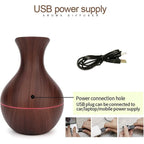Mini Wooden Humidifier Ultrasonic Mist Diffuser with LED - Detail View 6