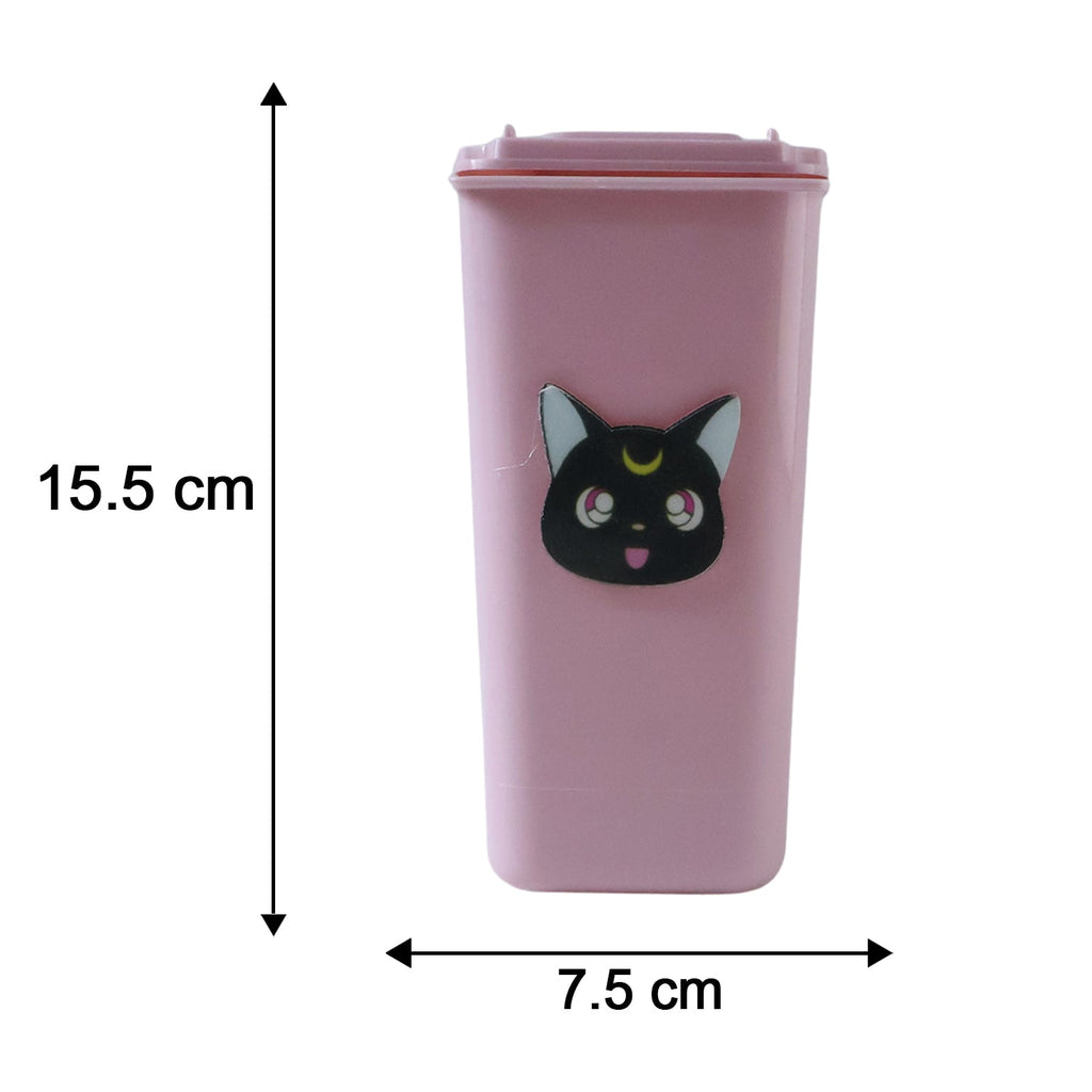 Mini Trash Can Pen Stand Cute Desk Organizer with Lid - Detail View 6
