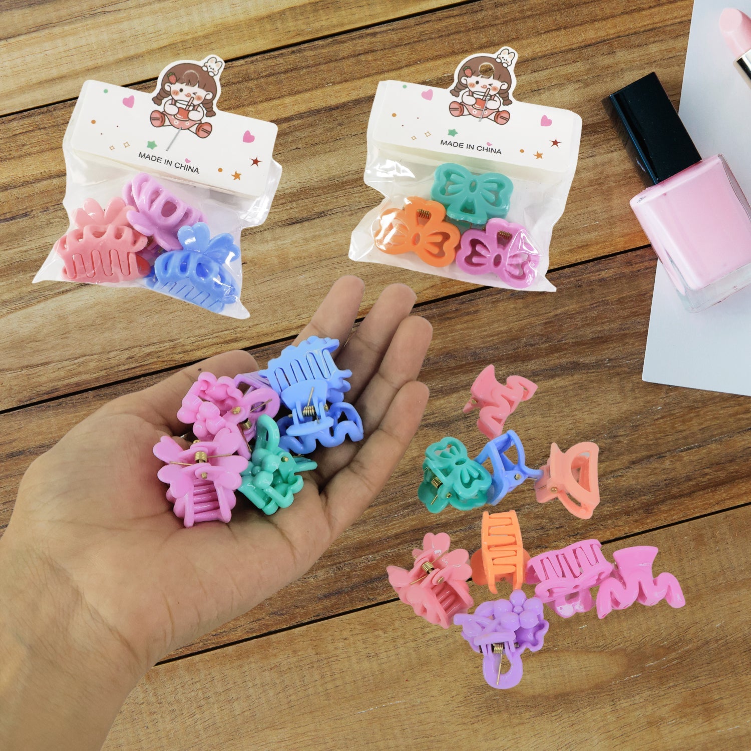 Hair Clips for Girls Colorful Mini 3-Piece Set | Calm & Curl - Detail View 6