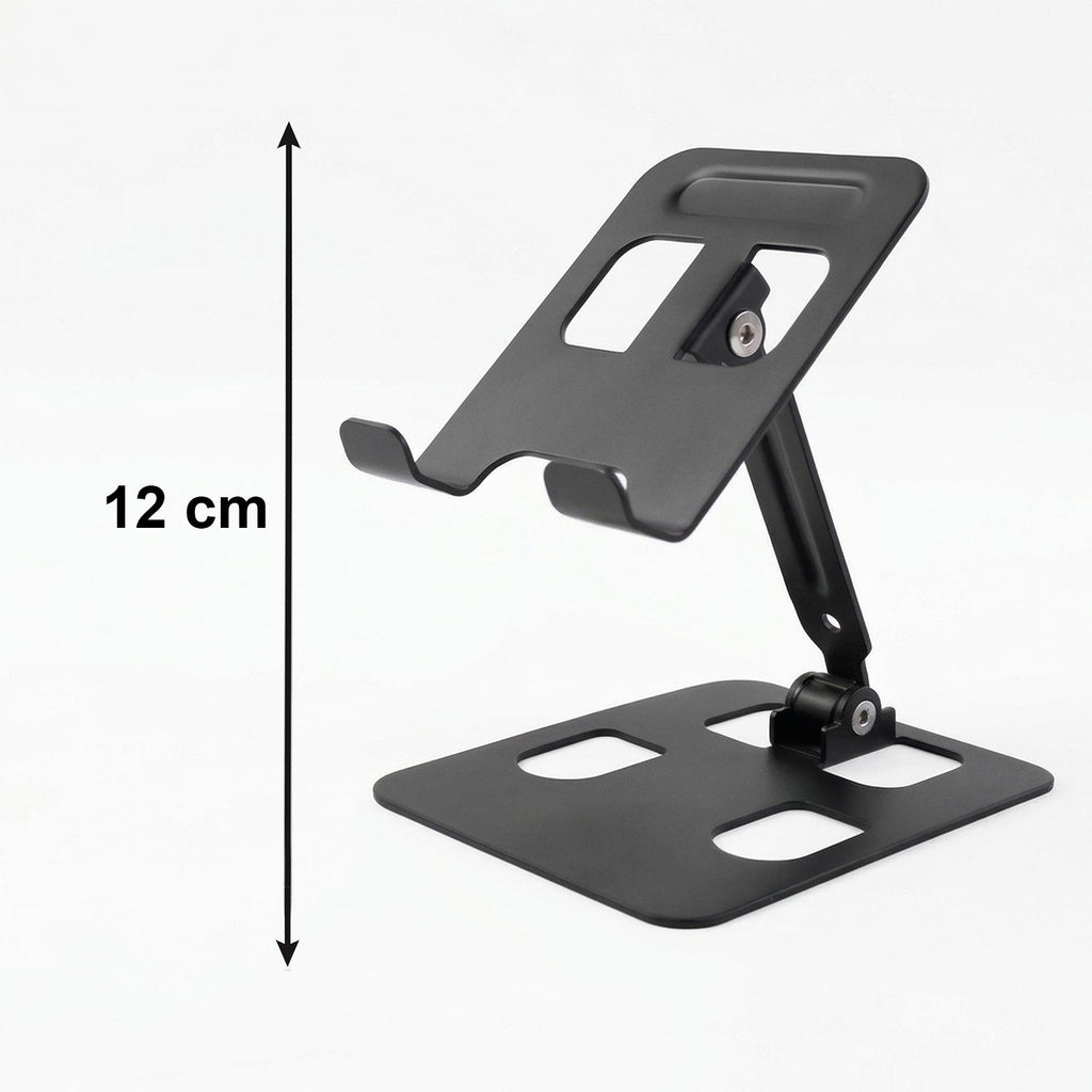 ALVENZA Adjustable Metal Mobile Stand – Foldable & Stable Desk Holder