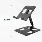 ALVENZA Adjustable Metal Mobile Stand – Foldable & Stable Desk Holder