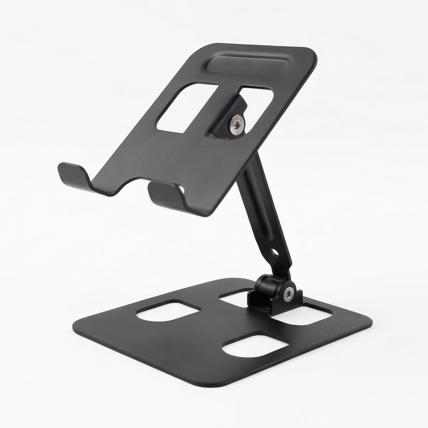 ALVENZA Adjustable Metal Mobile Stand – Foldable & Stable Desk Holder