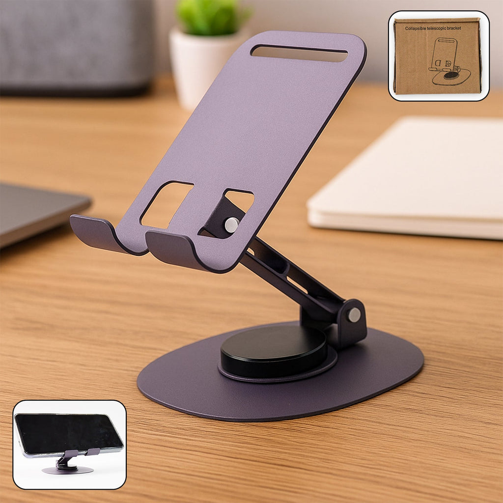 ALVENZA Foldable Mobile Stand – 360° Rotatable & Adjustable | DeoDap
