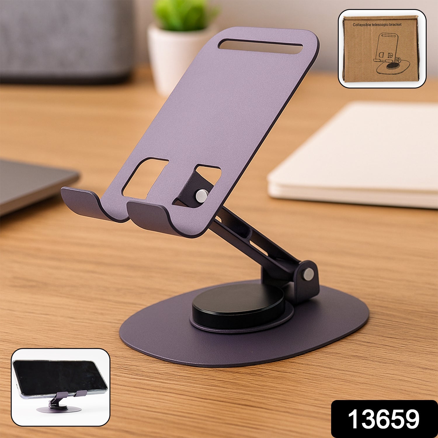 ALVENZA Foldable Mobile Stand – 360° Rotatable & Adjustable | DeoDap