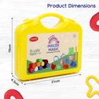 ALVENZA Play Dough Art Kit – 10 Colors with Animal Moulds & Carry Case