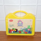 ALVENZA Play Dough Art Kit – 10 Colors with Animal Moulds & Carry Case