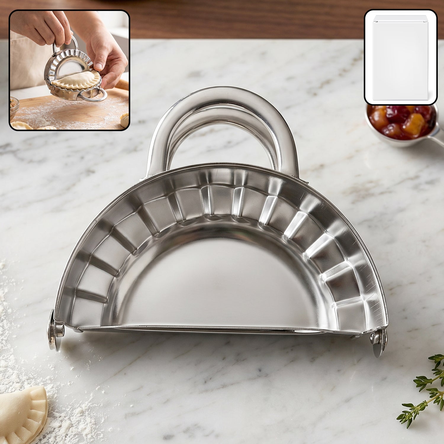 Stainless Steel Dumpling & Gujiya Maker Durable & Easy to Use