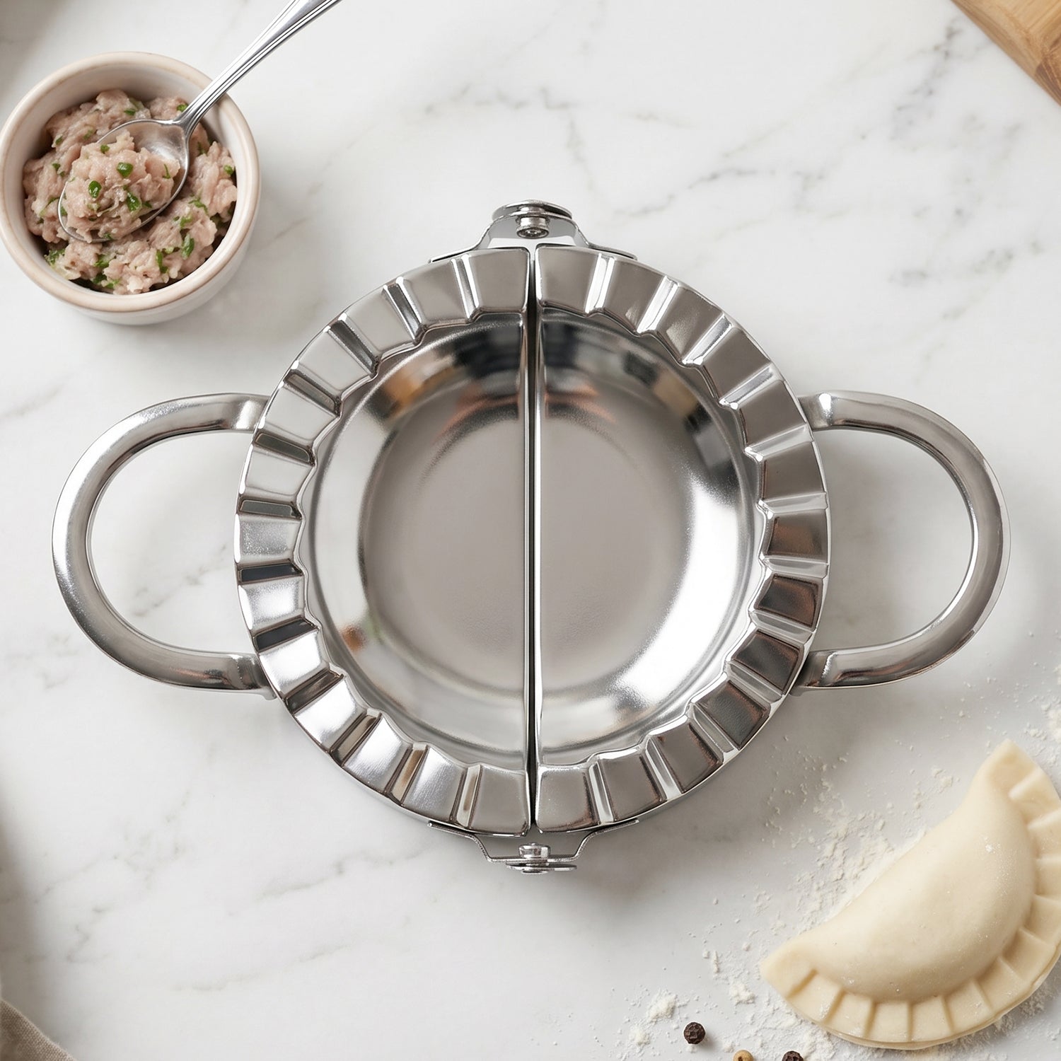 Stainless Steel Dumpling & Gujiya Maker Durable & Easy to Use - Detail View 8