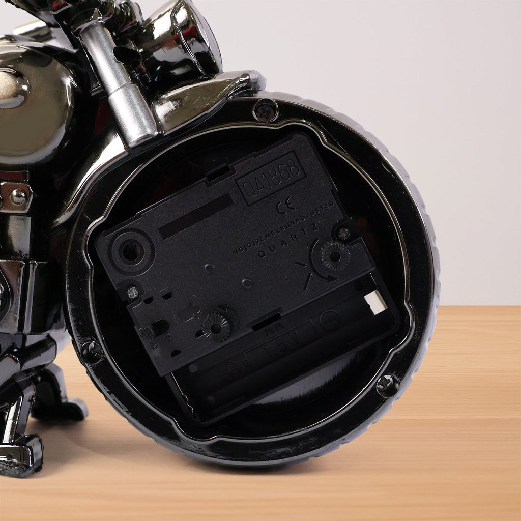 ALVENZA Motorcycle Alarm Clock – Stylish Analog Table Clock for Home Decor