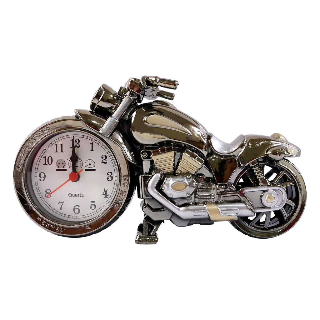ALVENZA Motorcycle Alarm Clock – Stylish Analog Table Clock for Home Decor