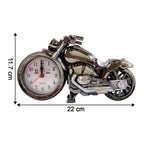 ALVENZA Motorcycle Alarm Clock – Stylish Analog Table Clock for Home Decor