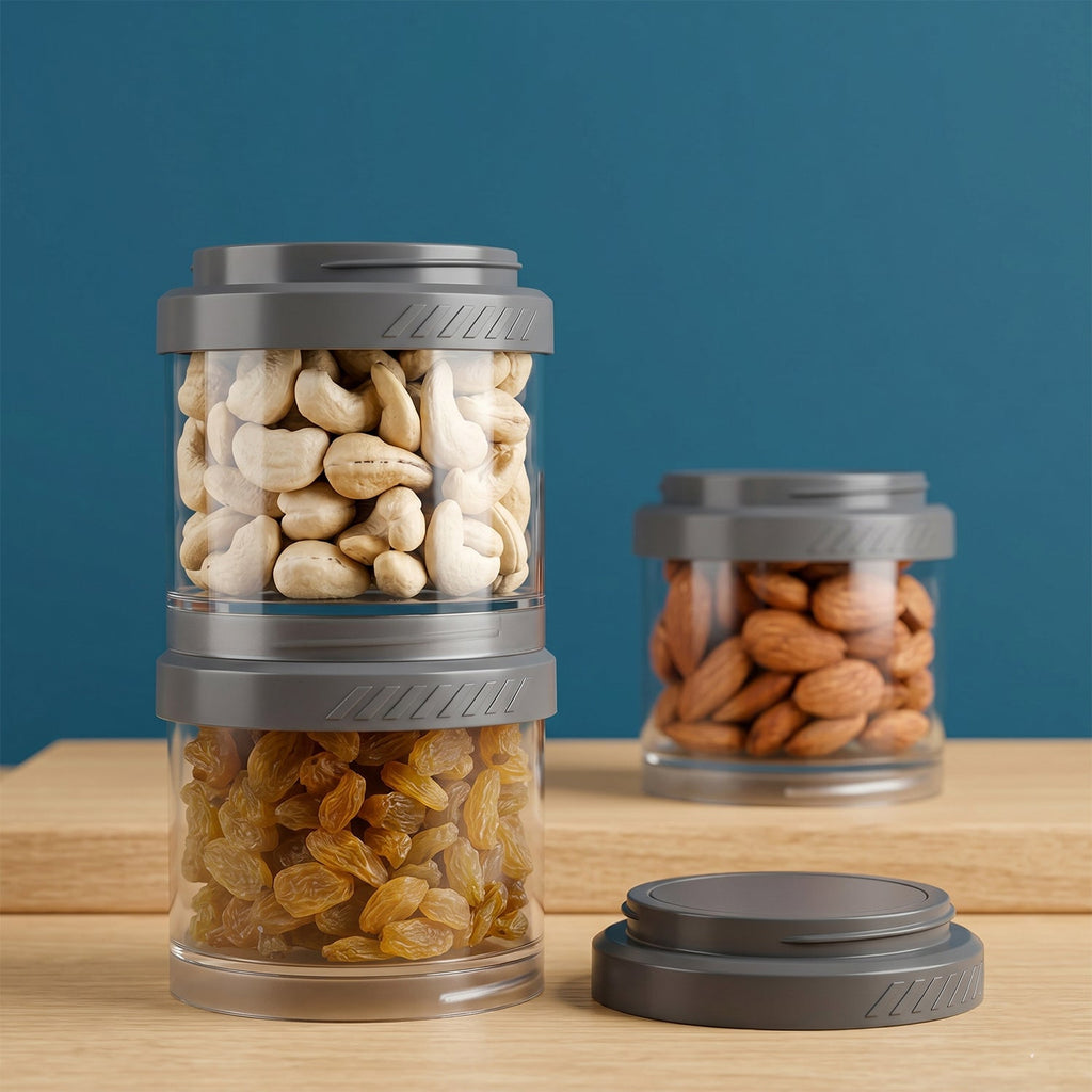 Stackable Storage Container Set Space Saving & Modular Design - Detail View 7