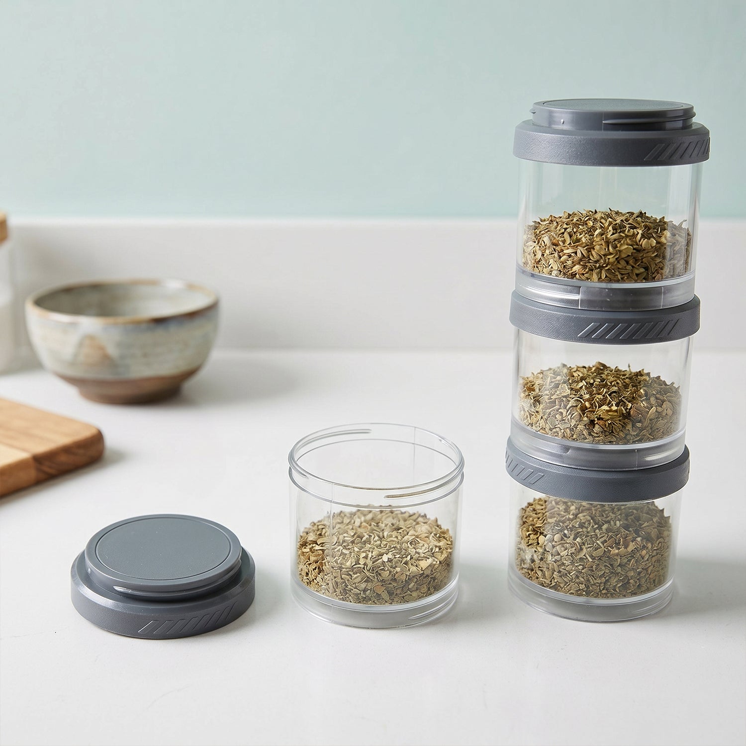 Stackable Storage Container Set Space Saving & Modular Design - Detail View 8