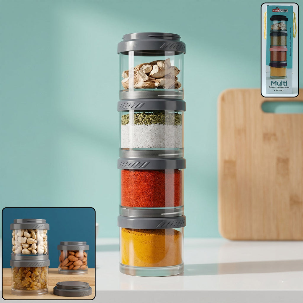 Stackable Storage Container Set Space Saving & Modular Design