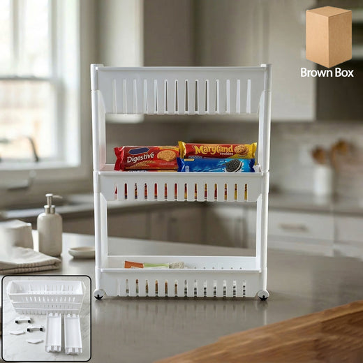 ALVENZA Kitchen Storage Rack – Durable 3-Layer Organizer for Countertops