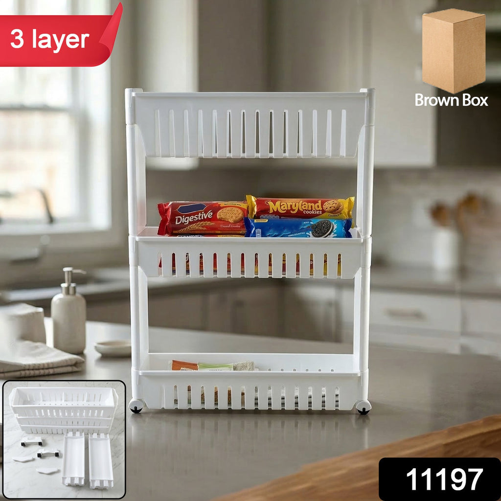 ALVENZA Kitchen Storage Rack – Durable 3-Layer Organizer for Countertops