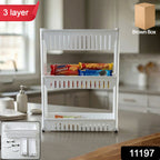 ALVENZA Kitchen Storage Rack – Durable 3-Layer Organizer for Countertops