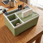 Multipurpose Plastic Organizer Box Neat Storage with Tissue Holder - Detail View 8