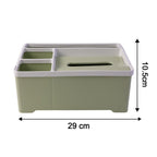Multipurpose Plastic Organizer Box Neat Storage with Tissue Holder - Detail View 6