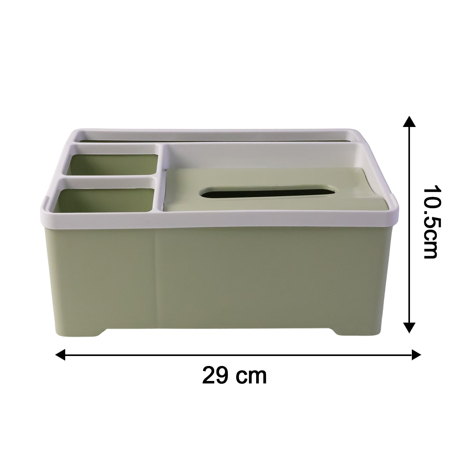 Multipurpose Plastic Organizer Box Neat Storage with Tissue Holder - Detail View 6