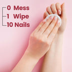 Wetwisk Nail Paint Remover Wet Wipes Acetone-Free & Gentle - Front View