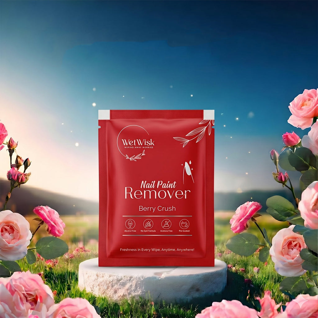 Wetwisk Nail Paint Remover Wet Wipes Acetone-Free & Gentle - Detail View 8