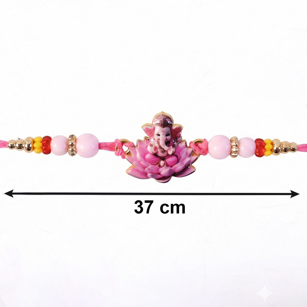 ALVENZA Lord Ganesha Rakhi – Divine Blessings & Elegant Design