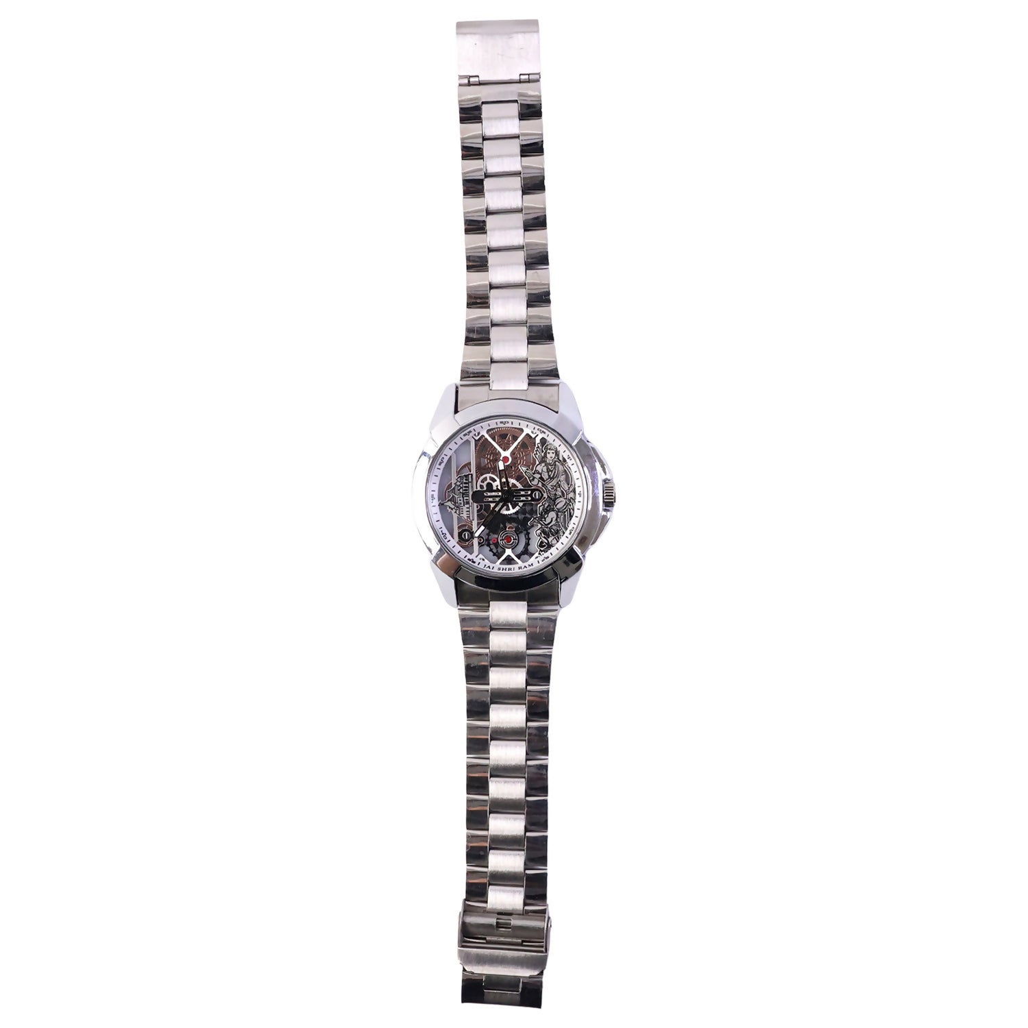 Jai Shri Ram Silver Chain Watch – Devotional & Stylish Accessory