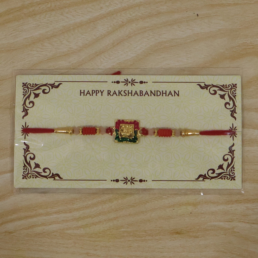 ALVENZA Ganesha Rakhi, Elegant Designer Thread for Raksha Bandhan