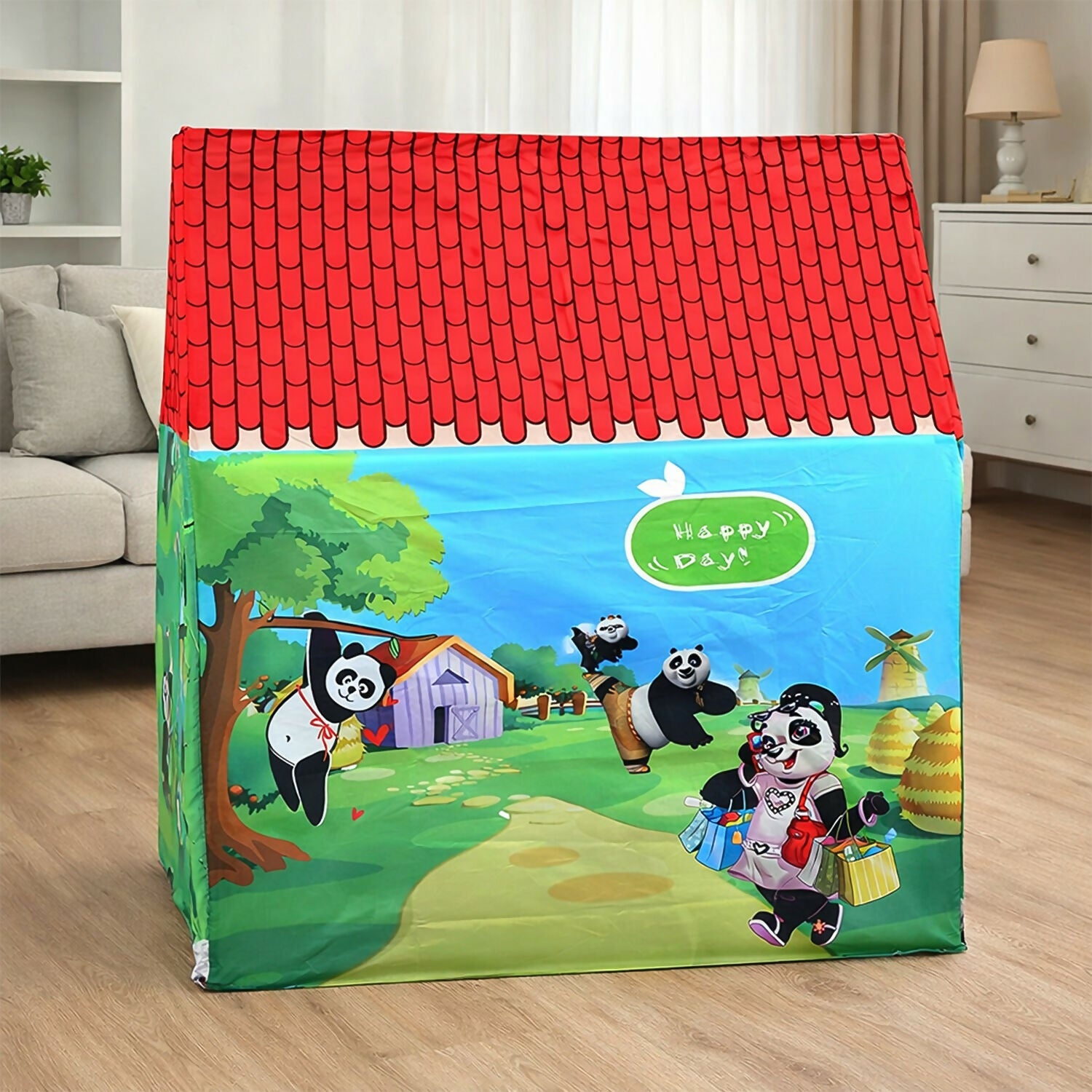 ALVENZA Kids Play Tent House – Panda Theme Foldable Fun