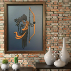 ALVENZA Lord Ram Wall Art – Handcrafted Multi-Layer 3D Wooden Frame