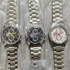 Stylish Chronograph Watch – Elegant black dial with blue accents