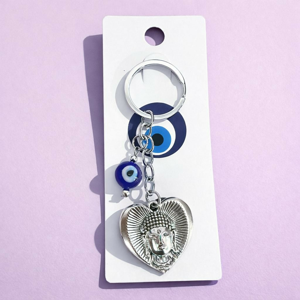 ALVENZA Buddha Evil Eye Keychain – Protective Spiritual Accessory