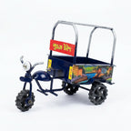 ALVENZA Indian Cargo Tricycle Decor – Handcrafted Miniature with Ethnic Truck Art