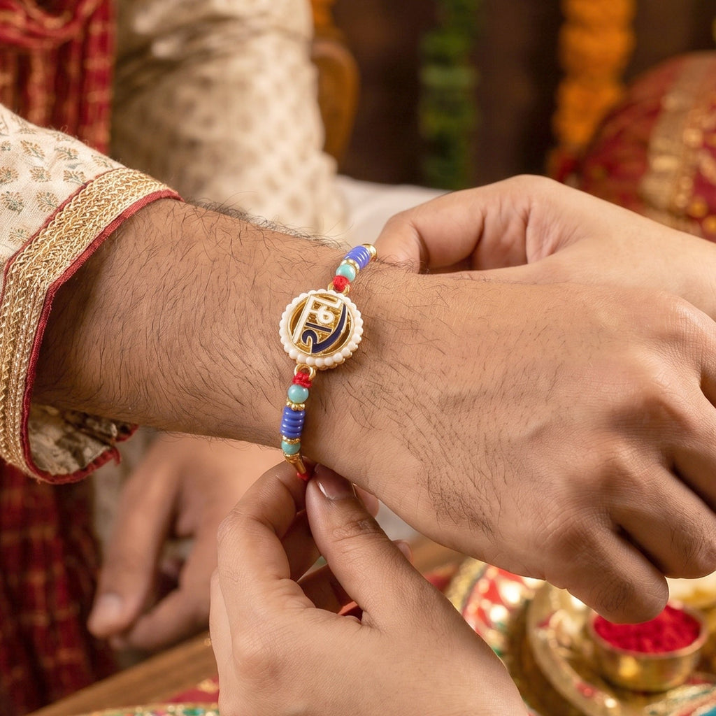 ALVENZA Ram Naam Devnagari Rakhi – Traditional, Stylish & Comfortable