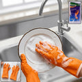 Reusable Rubber Cleaning Gloves Waterproof & Durable for Kitchen