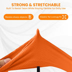 Large Orange Waterproof Rubber Gloves Reusable Kitchen Protectors - Detail View 8