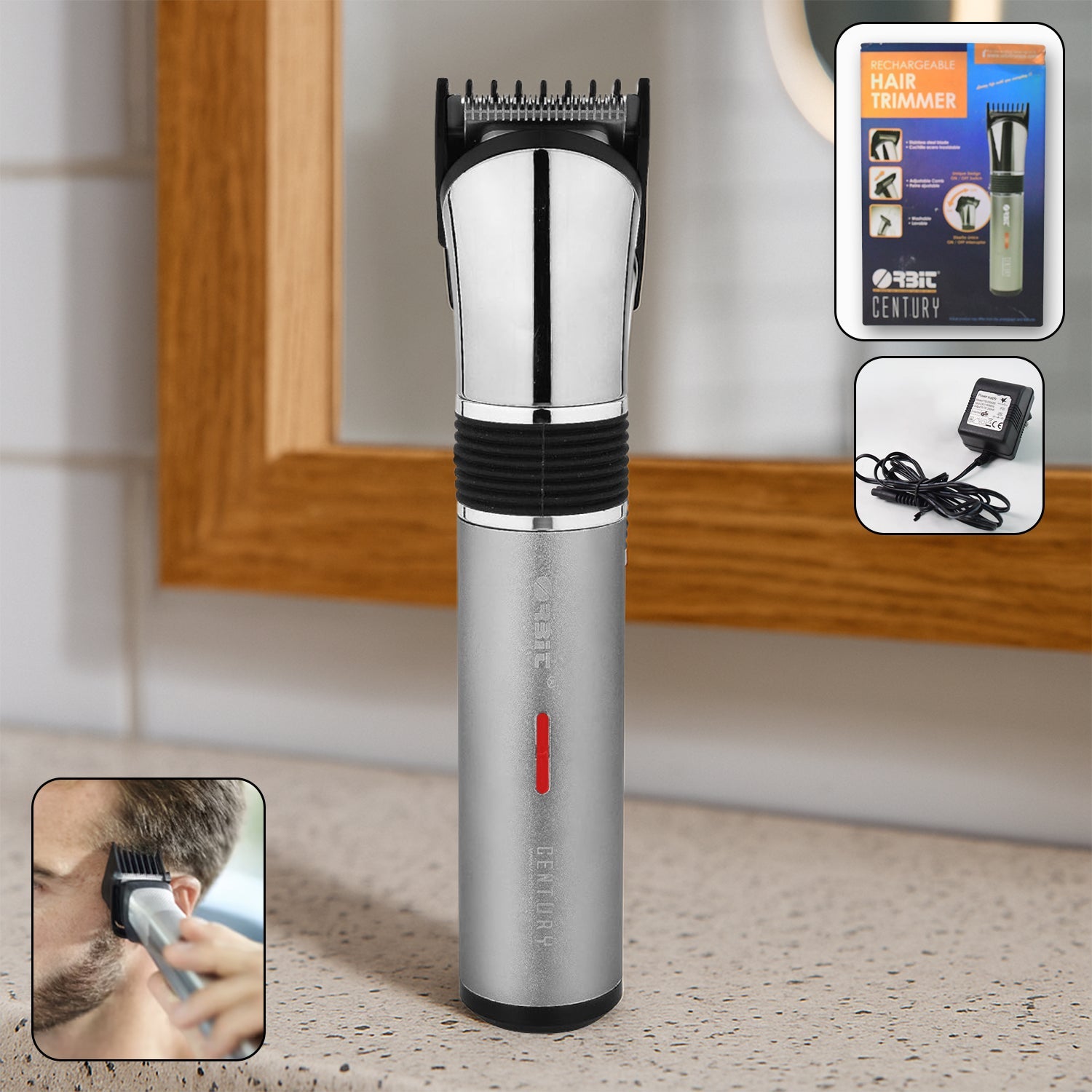 Rechargeable Hair Trimmer for Men – Adjustable Comb & Cordless