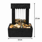 ALVENZA Indoor Water Fountain – Calming Cascading Pebbles & Modern Design