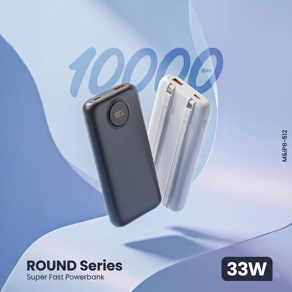 ALVENZA Power Bank – 10000mAh Capacity with 33W Fast Charging and Digital Display