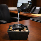 ALVENZA Levitating Teapot Water Fountain – Unique Floating Illusion Decor