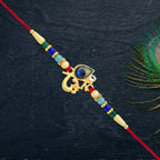 ALVENZA Peacock Feather Rakhi – Divine Multicolor Beads for Brother
