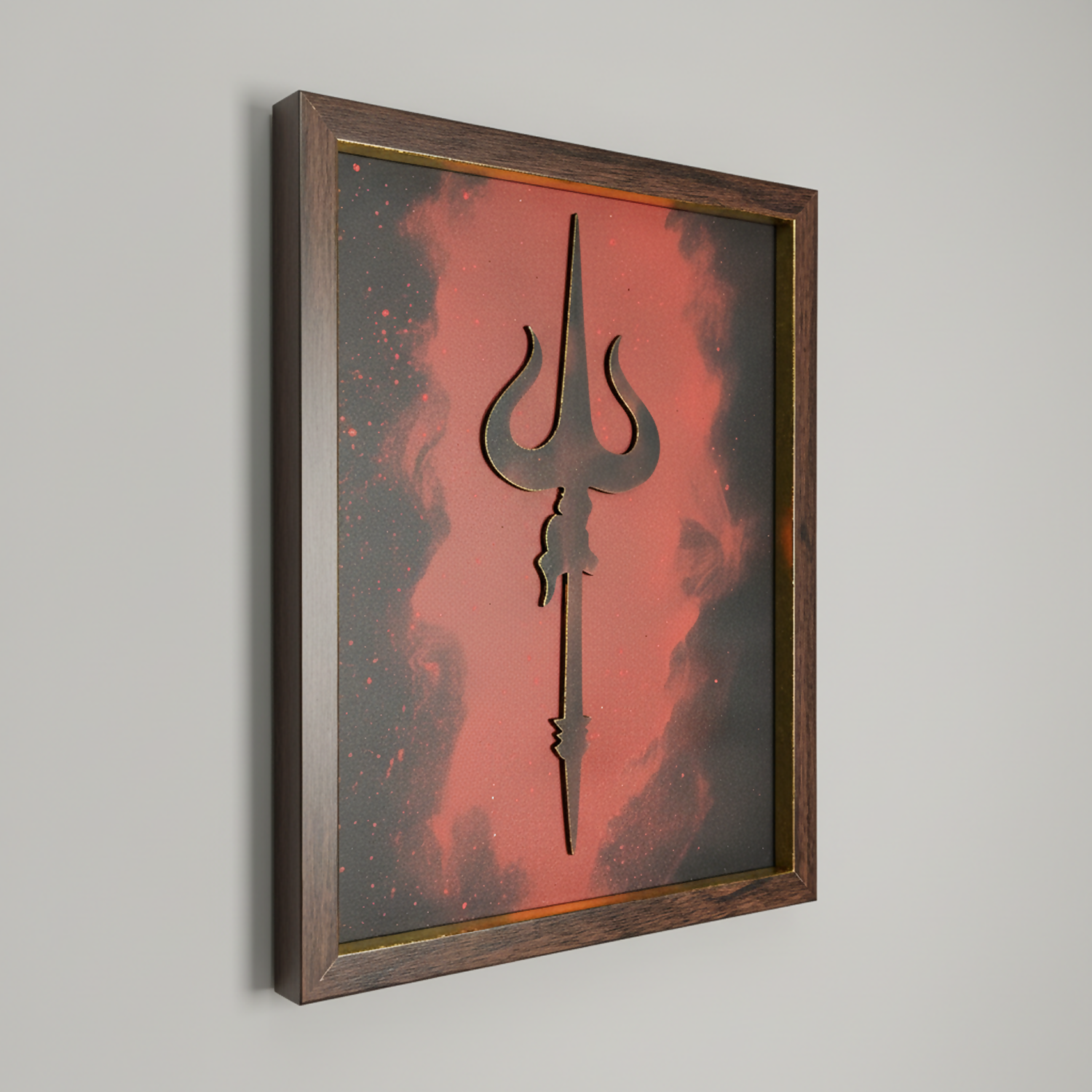 ALVENZA Mahadev Trishul Wall Art – Modern Spiritual Decor for Living Room